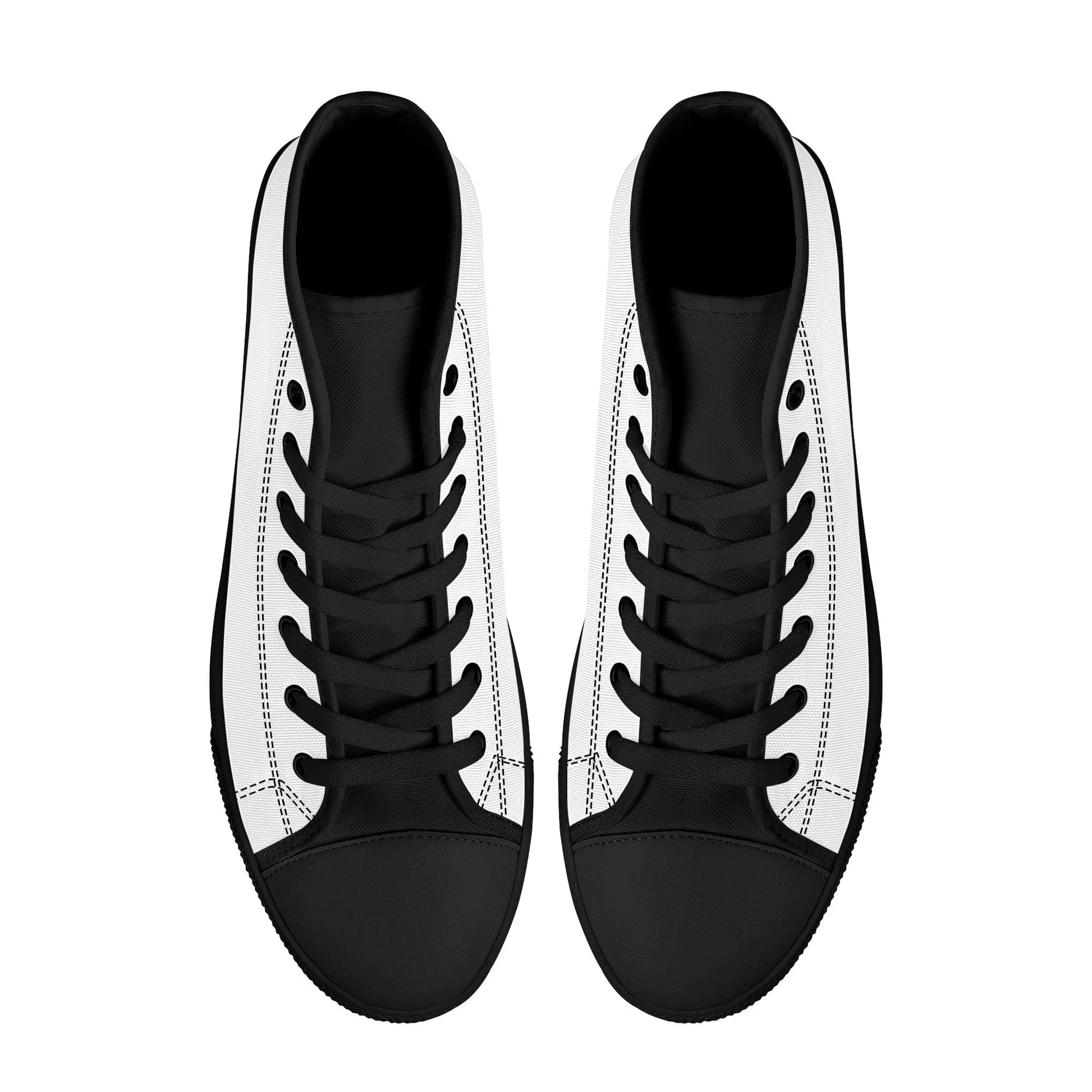 Custom High Top Canvas Shoes - Black D25 Colloid Colors 