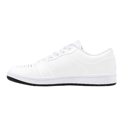 Custom Low Top Leather Sneakers -White D15 Colloid Colors 