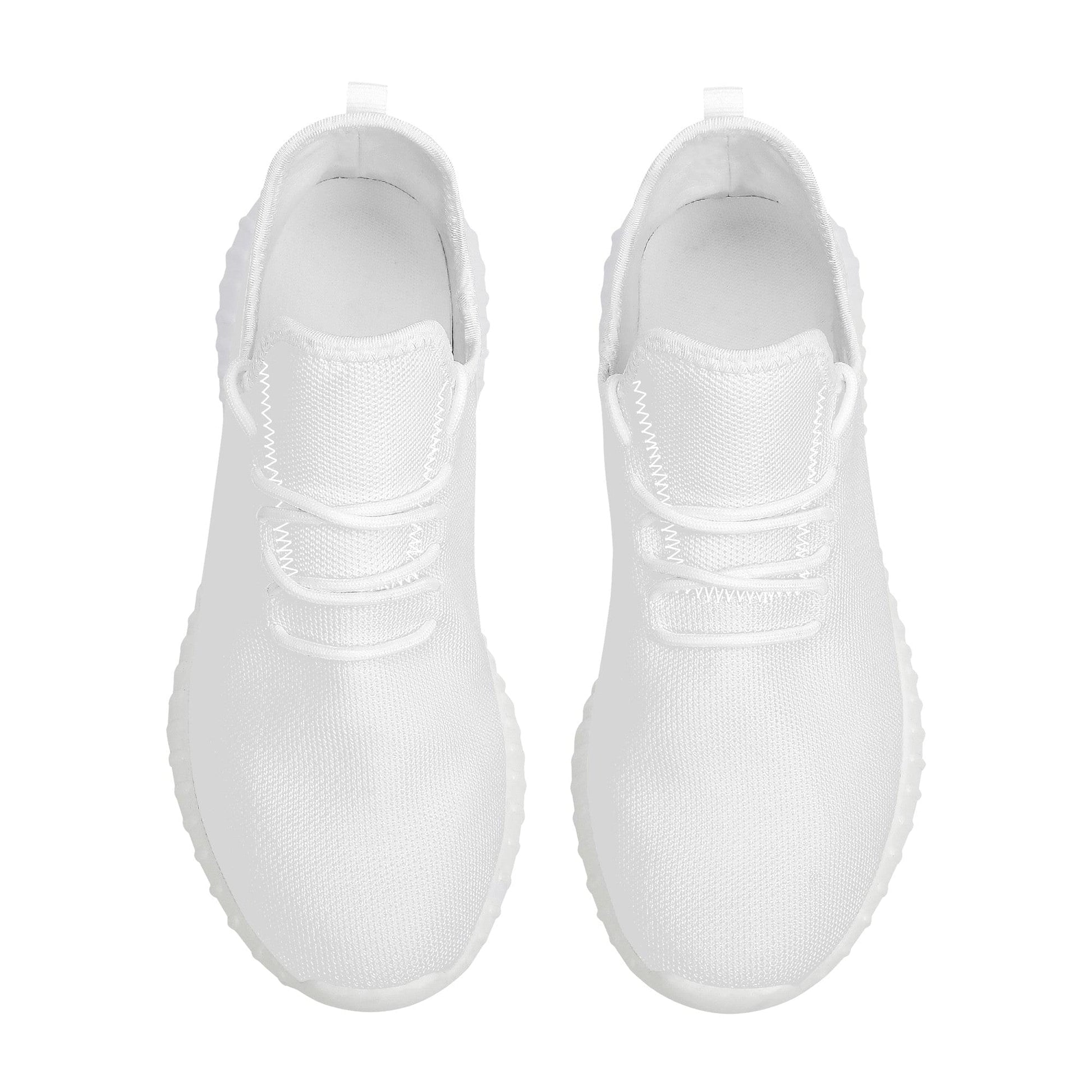 Custom Casual Sneakers -White D19 Mesh Knit Colloid Colors 