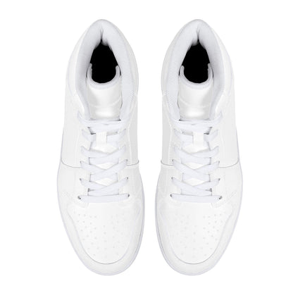 Custom High Top Sneakers  Leather - White D16 Colloid Colors 