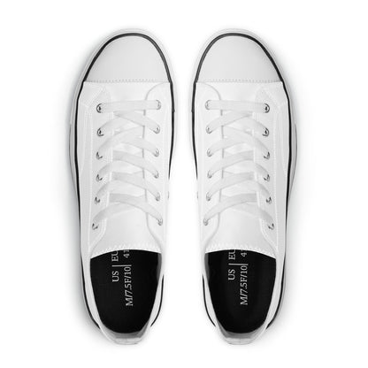 Custom Low Top Canvas Shoes -White Classic Colloid Colors 