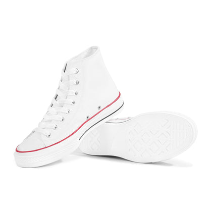 Custom Canvas High Top Shoes - White D70 Colloid Colors 