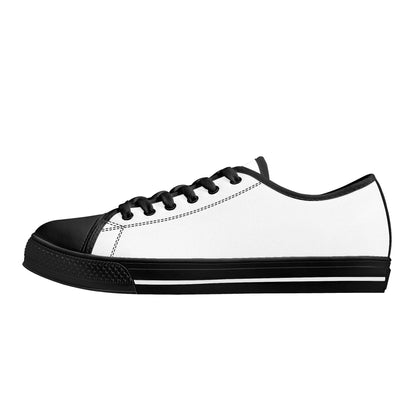 Custom Low Top Shoes Canvas - Black FXS Colloid Colors 