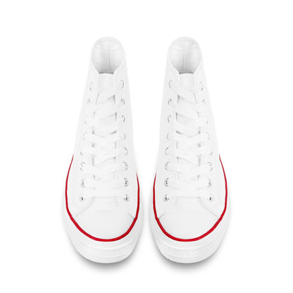Custom Canvas High Top Shoes - White D70 Colloid Colors 