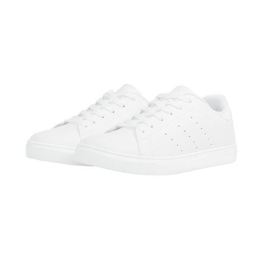 Custom Low Top Leather Shoes - White D27 Colloid Colors 
